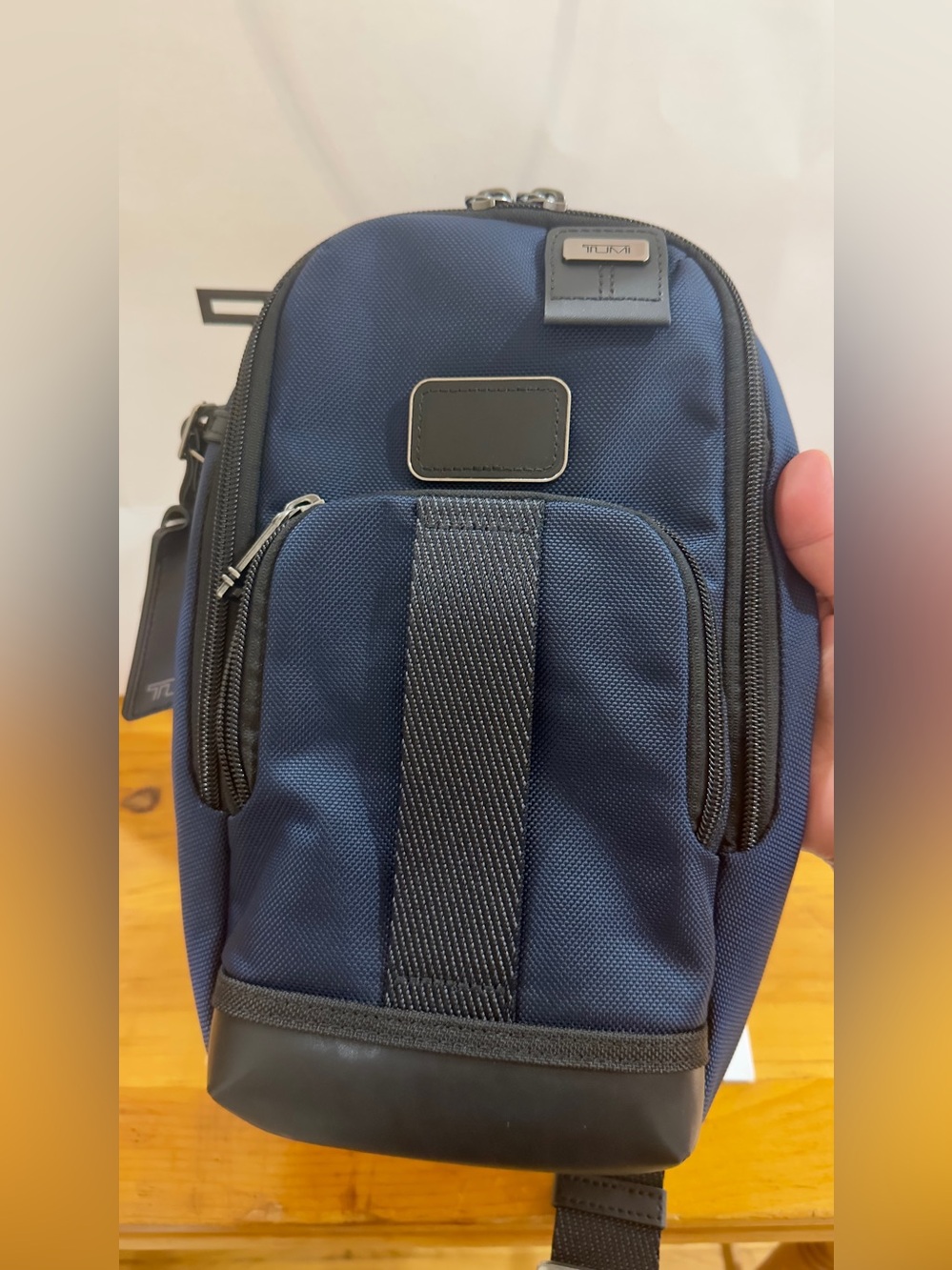 Brand New Tumi Fefi Navy Slim Sling Bag for Men